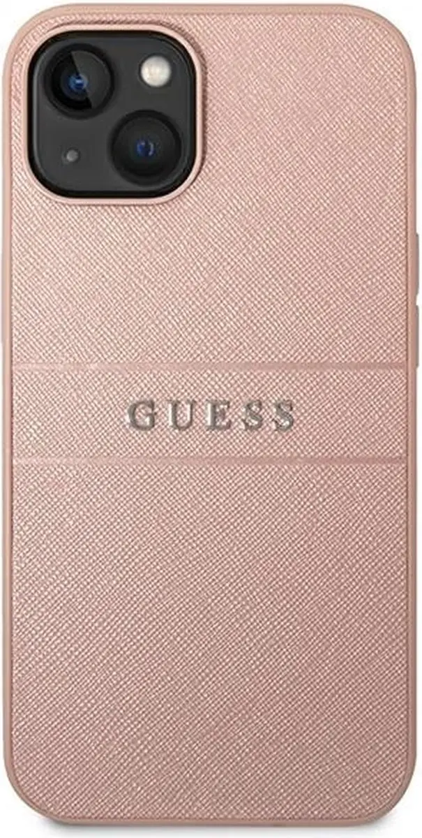 GUESS Saffiano Back Case - iPhone 14 Plus - Roze - MPN 3666339088675