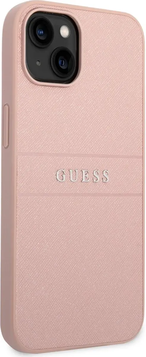 GUESS Saffiano Back Case - iPhone 14 Plus - Roze - MPN 3666339088675
