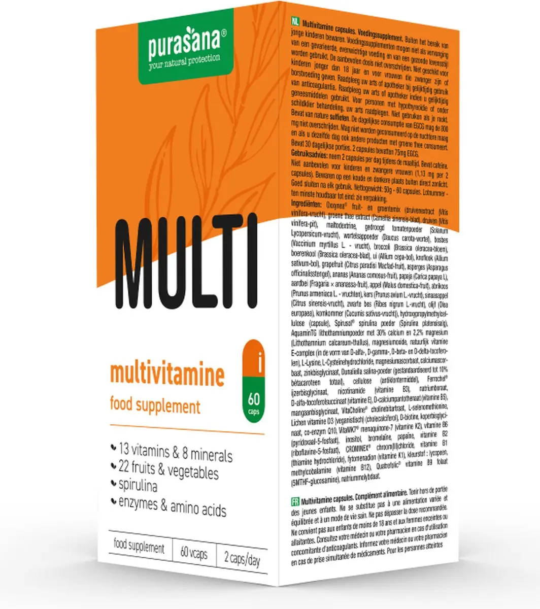 Purasana Multivitamine 60 Vegacapsules