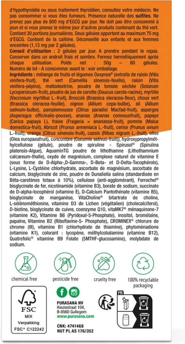 Purasana Multivitamine 60 Vegacapsules