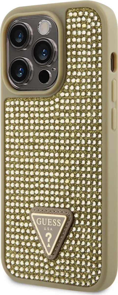 Guess Goud Rhinestones Hoesje - Apple iPhone 15 Pro