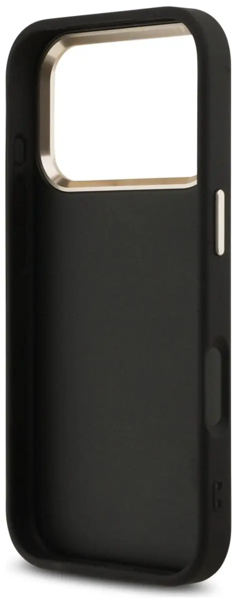 GUESS PU Fixed Glitter 4G Backcover 14701 - iPhone 17 Pro - Zwart