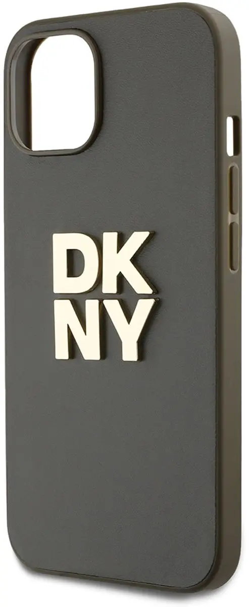 DKNY Hoesje iPhone 13 Bruin - Metalen Logo & Polskoord DKHCP13MPBSWSA