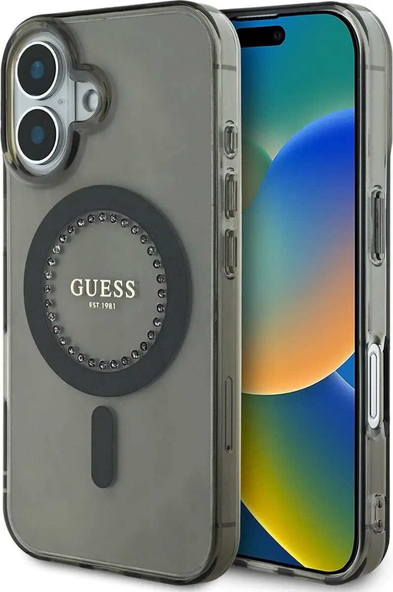 GUESS IML Rhinestones Hoesje iPhone 16 Plus