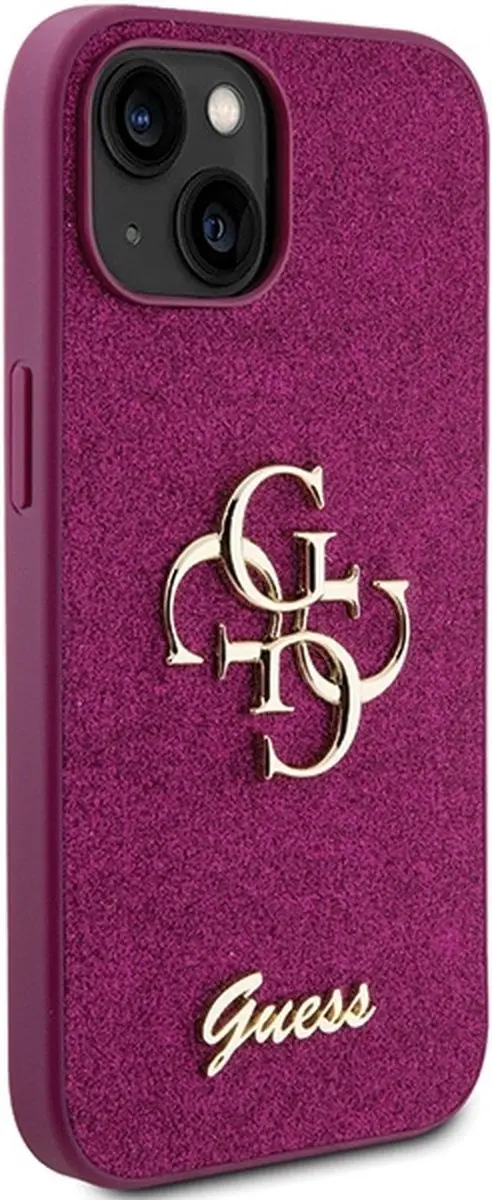 GUESS Big 4G Glitter Case - iPhone 15 - Paars - afbeelding 6 van 6