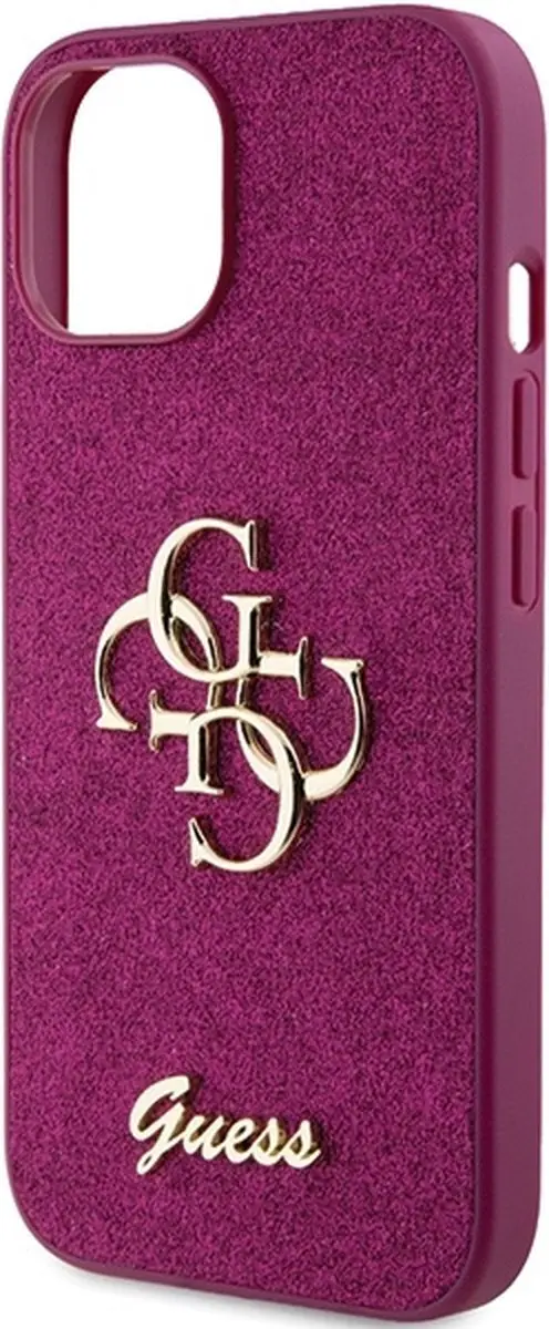 GUESS Big 4G Glitter Case - iPhone 15 - Paars