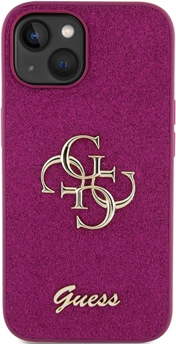 GUESS Big 4G Glitter Case - iPhone 15 - Paars