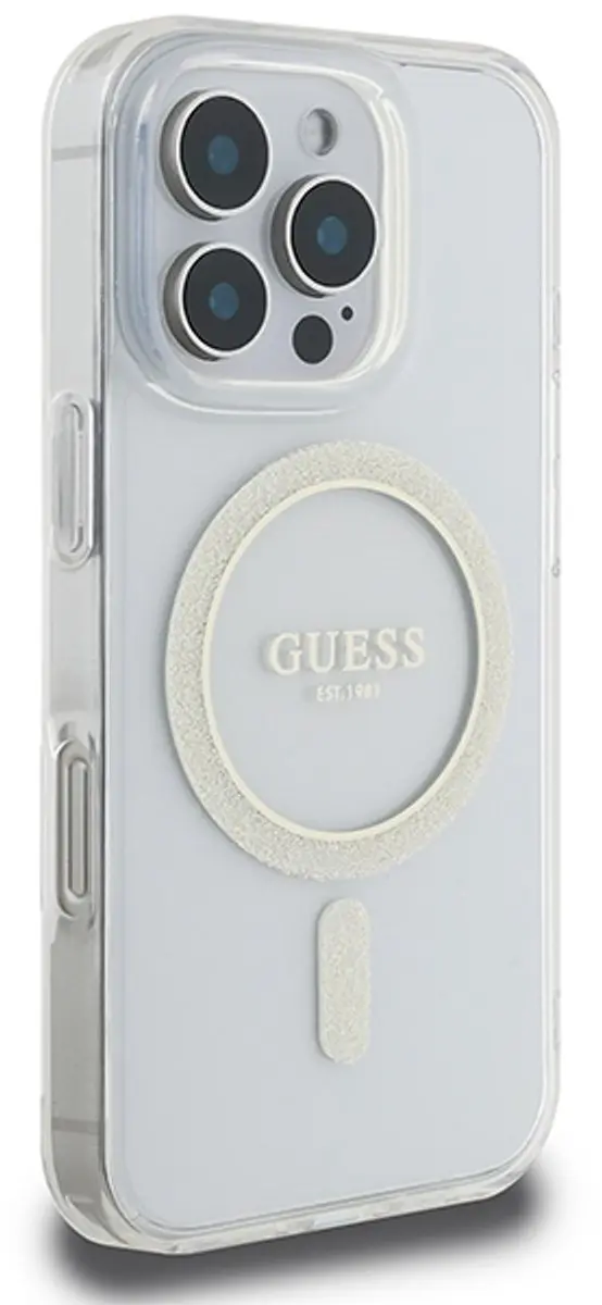 GUESS MagSafe Hoesje iPhone 16 Pro Max - Transparant