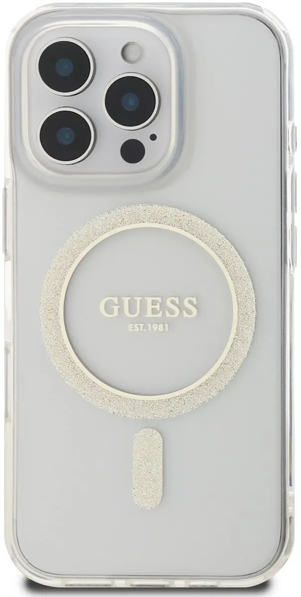 GUESS MagSafe Hoesje iPhone 16 Pro Max - Transparant