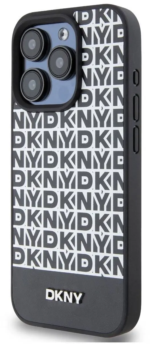 DKNY Repeat Bottom Stripe Hoesje - iPhone 12/12 Pro - Zwart