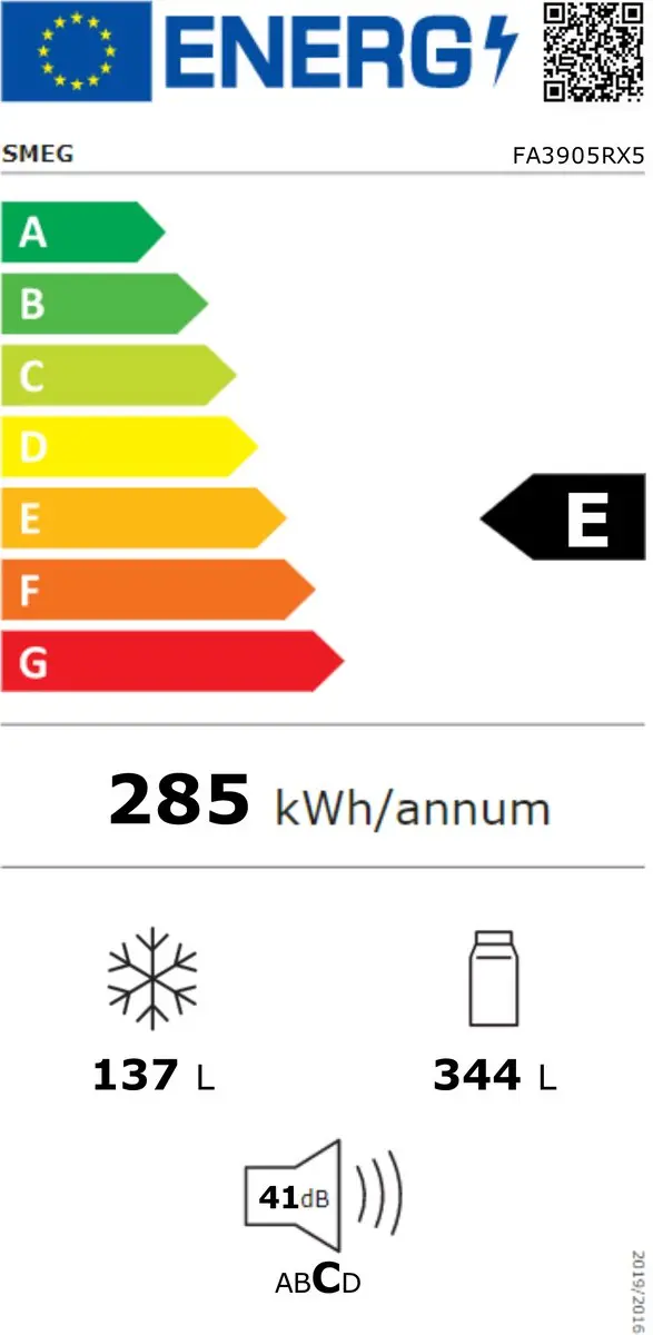 Smeg FA3905RX5 Koel-vriescombinatie 481L - No Frost - RVS