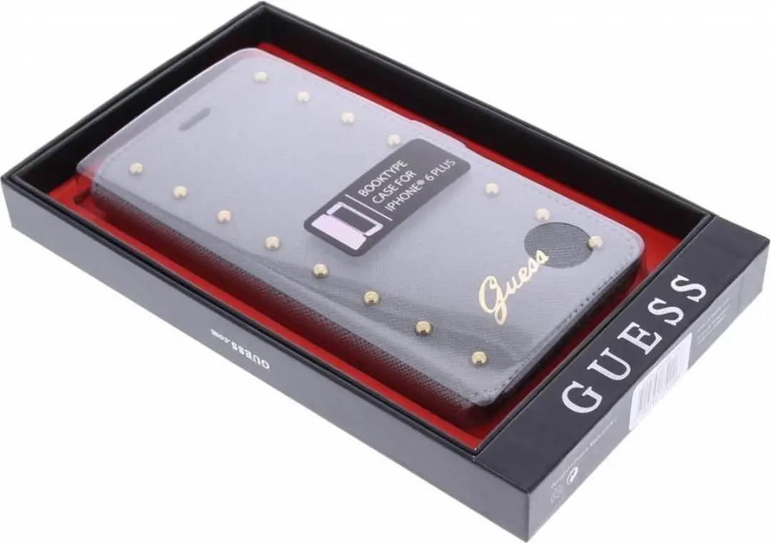 GUESS Studded Book Case iPhone 6/6S Plus - NT-30-072 - Zwart