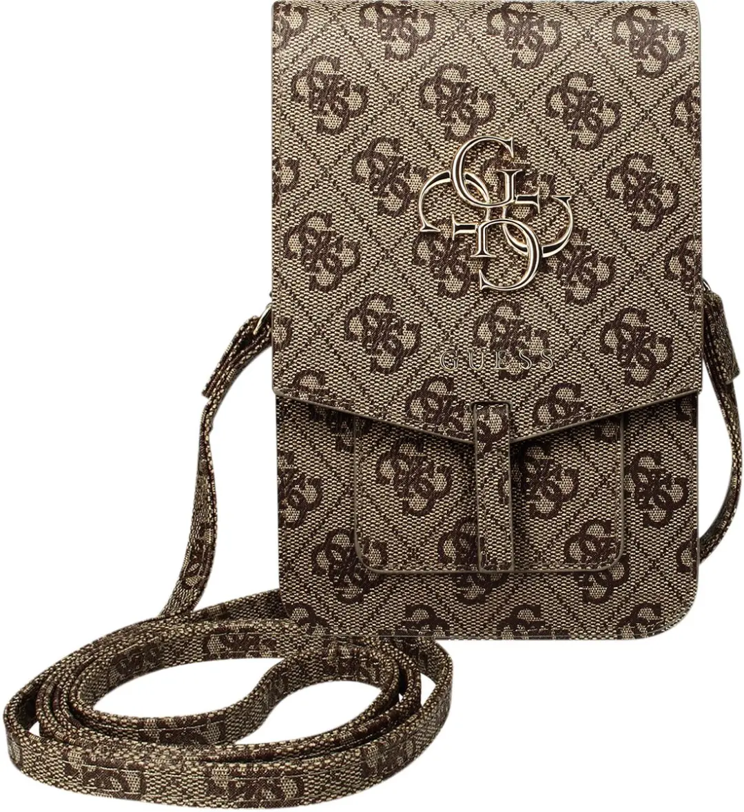 Guess 4G Metal Logo Heuptas GUWBG4GFBR - 4G Smartphone - 4 Pasjes - Bruin
