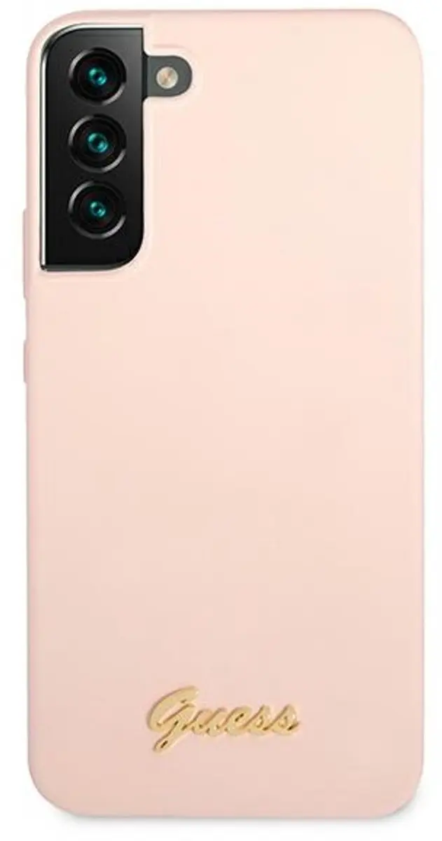 GUESS Siliconen Hoesje Samsung Galaxy S22 Plus - Roze - 3666339042455