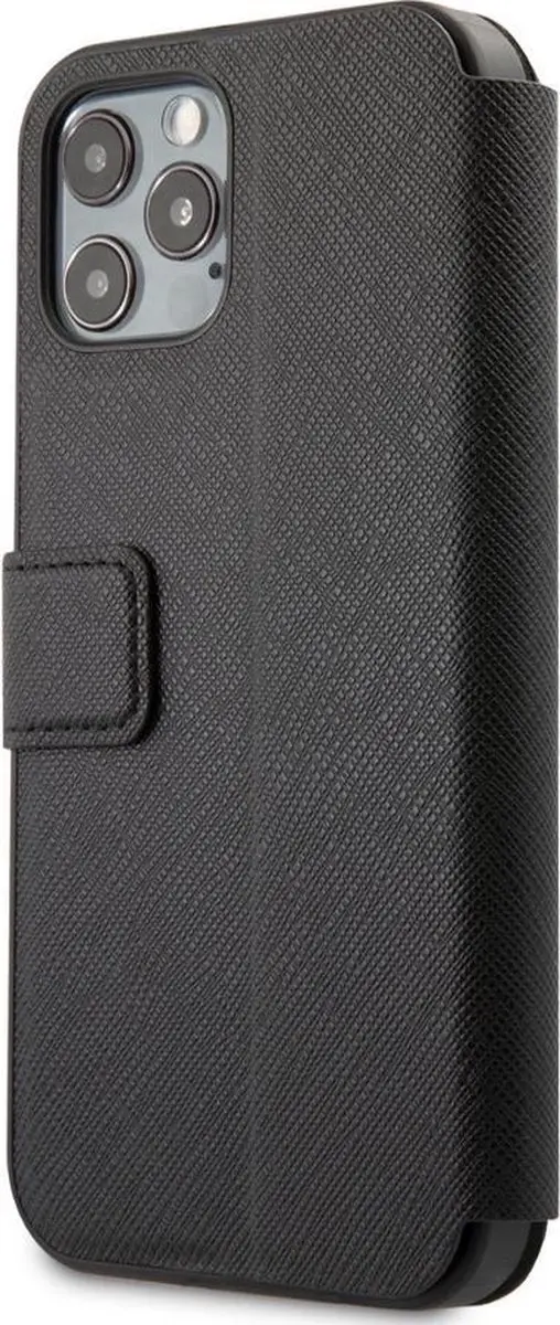GUESS iPhone 12 Pro Max Hoesje - Effen Zwart - Kunstleer - afbeelding 6 van 6