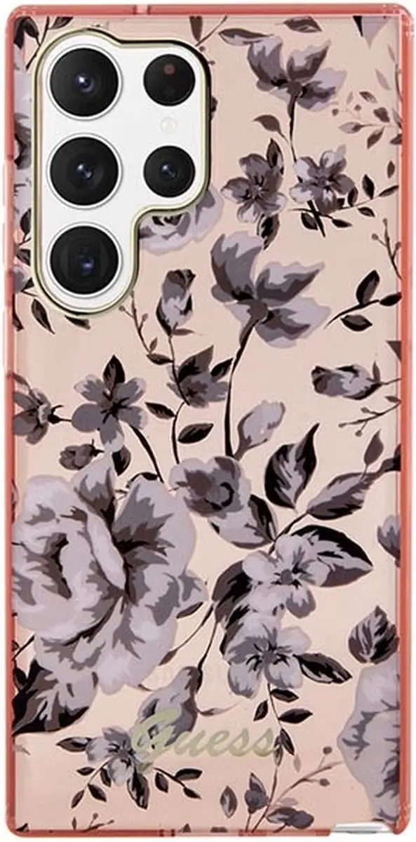 GUESS Flower Back Case Roze - Samsung Galaxy S23 Ultra - afbeelding 6 van 6