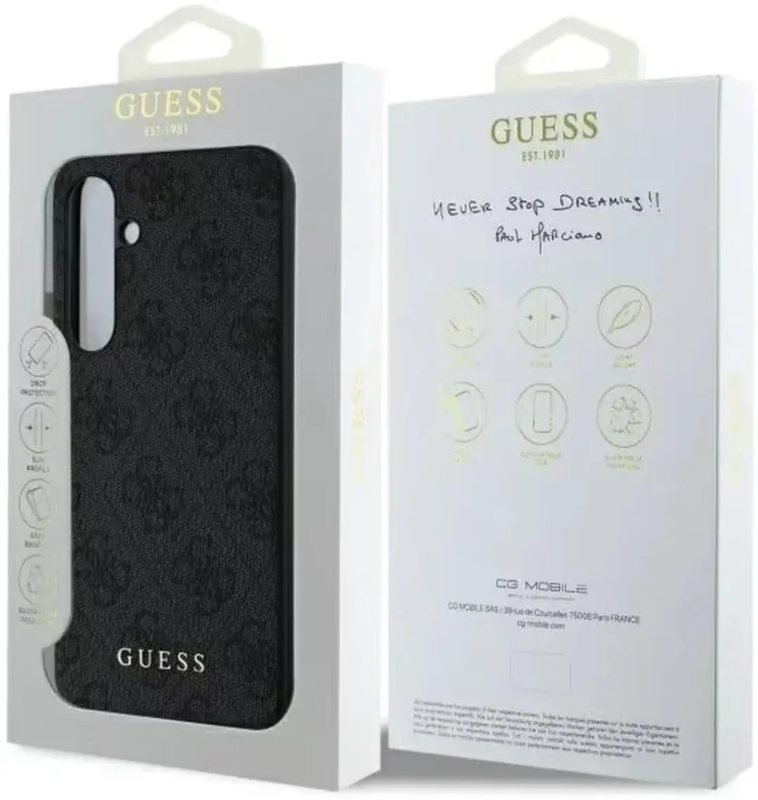 GUESS Hoesje Samsung Galaxy S24 FE - Grijs - GUHCS24FEG4GFGR