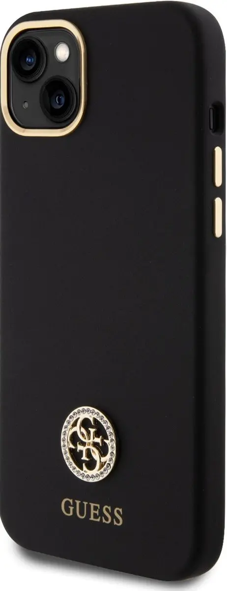 Guess iPhone 15 Plus TPU Back Cover - Zwart