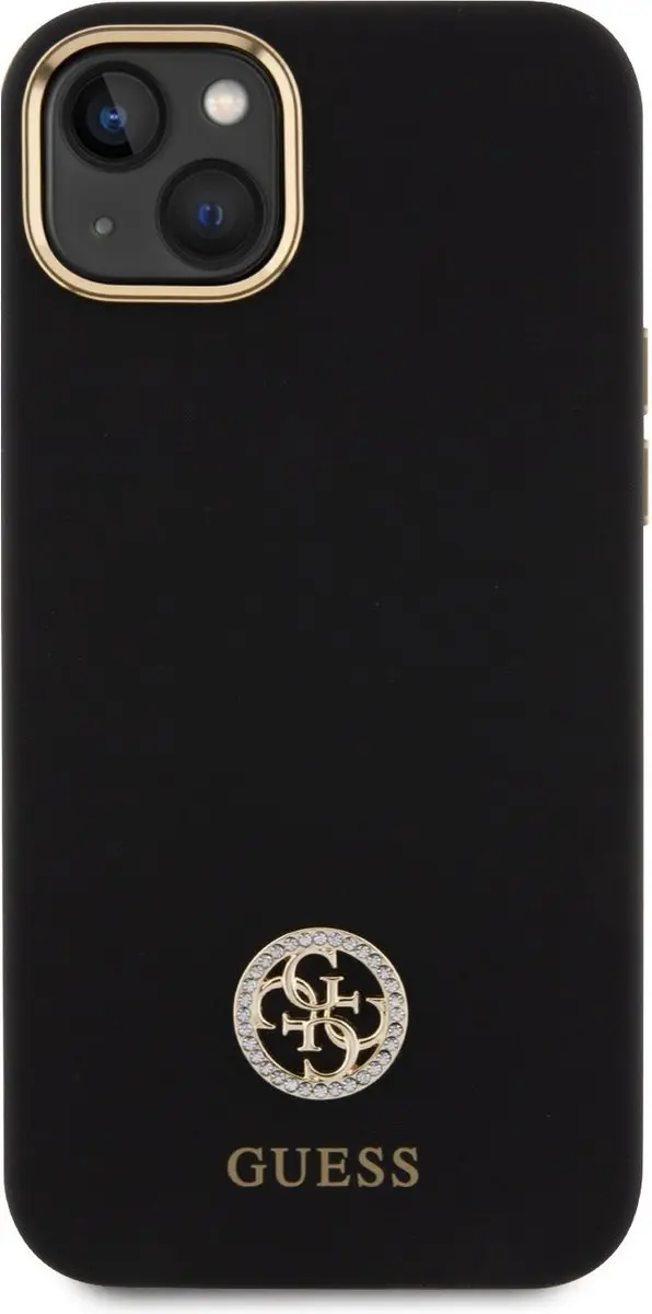Guess iPhone 15 Plus TPU Back Cover - Zwart
