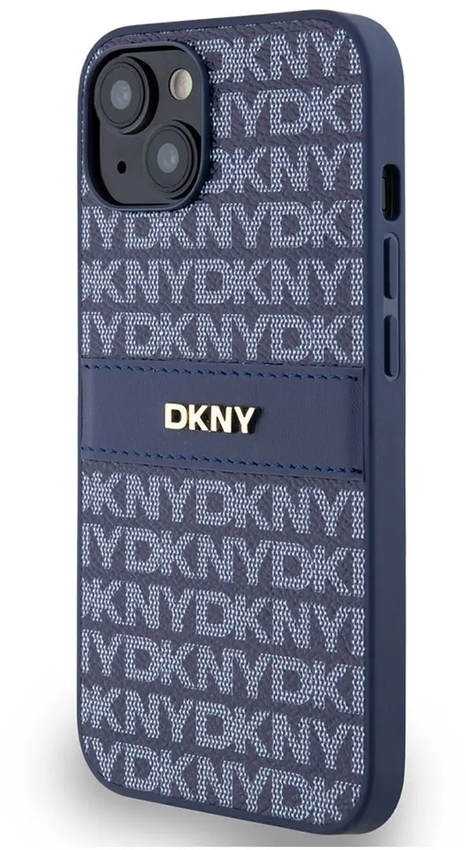 DKNY Textured Tonal Stripe Back Case - iPhone 14 - Blauw - afbeelding 6 van 6