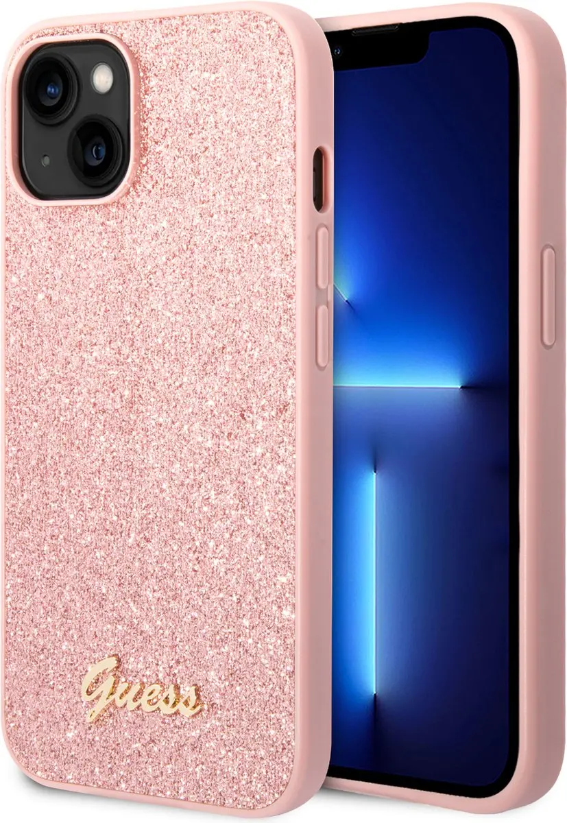 GUESS Glitter Script Hoesje iPhone 14 Plus