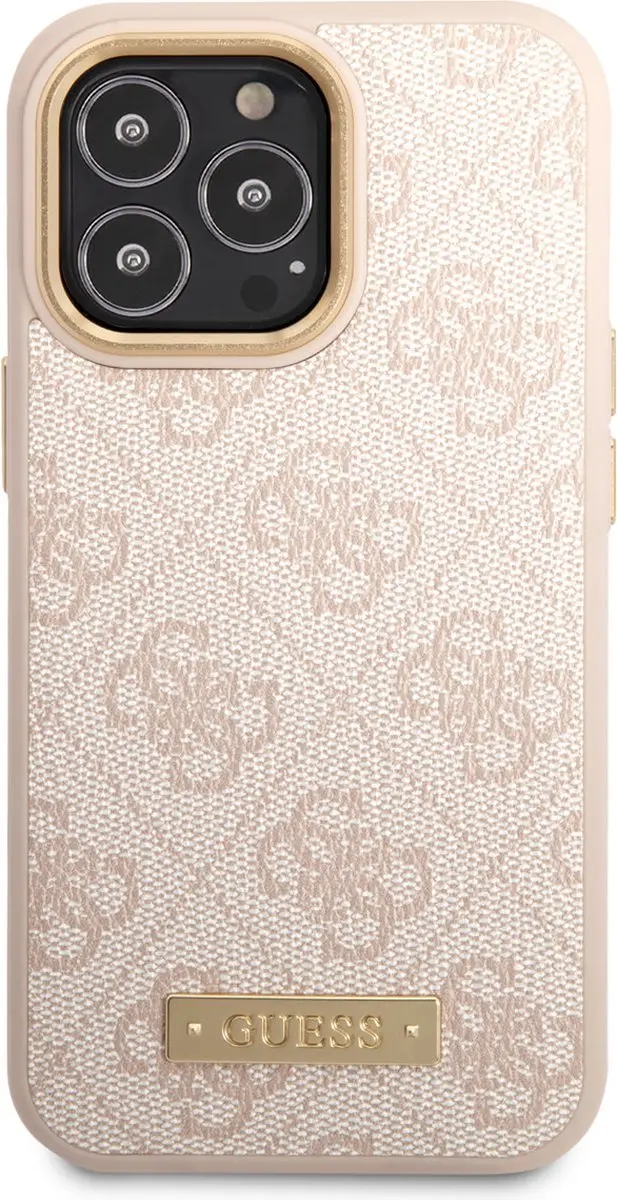 GUESS Telefoonhoesje iPhone 14 Pro - Roze MagSafe