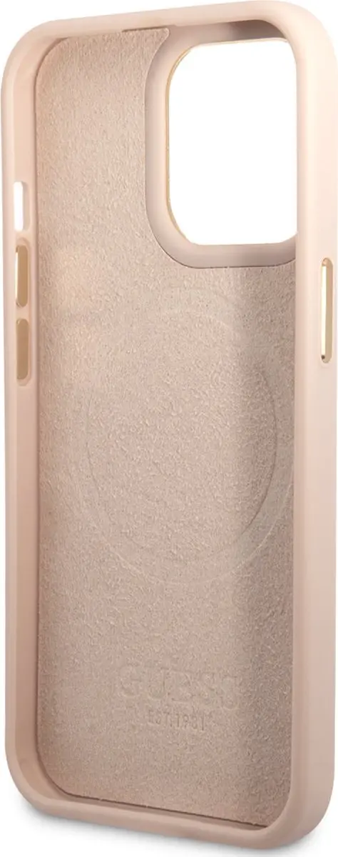 GUESS Telefoonhoesje iPhone 14 Pro - Roze MagSafe