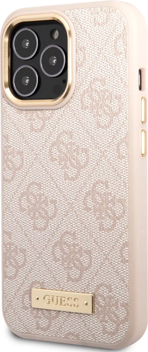 GUESS Telefoonhoesje iPhone 14 Pro - Roze MagSafe