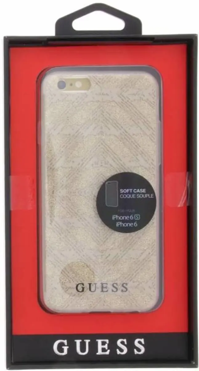 GUESS TPU Hoesje Aztec - Beige - iPhone 6/6S