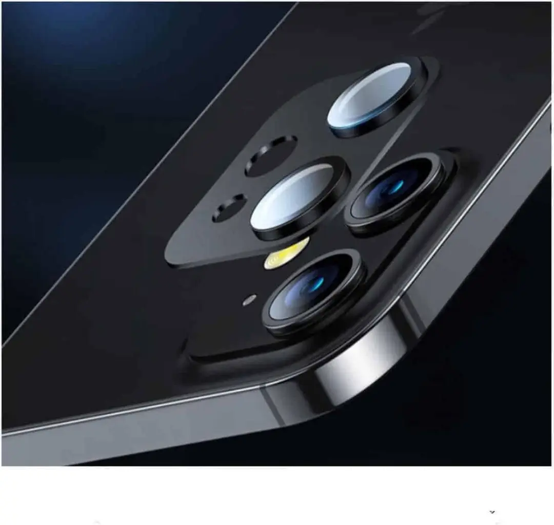 Fonu iPhone 12 Camera Lens Tempered Glas - Zwart