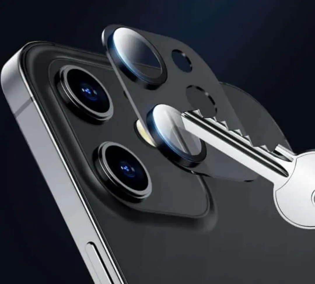 Fonu iPhone 12 Camera Lens Tempered Glas - Zwart