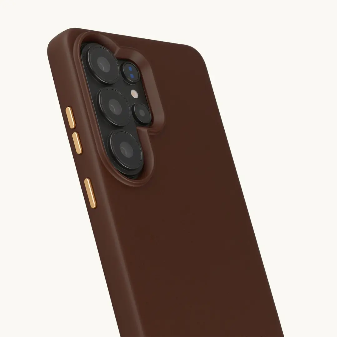 Selencia Hoesje Samsung Galaxy S26 Ultra - Choco Brown - MagSafe