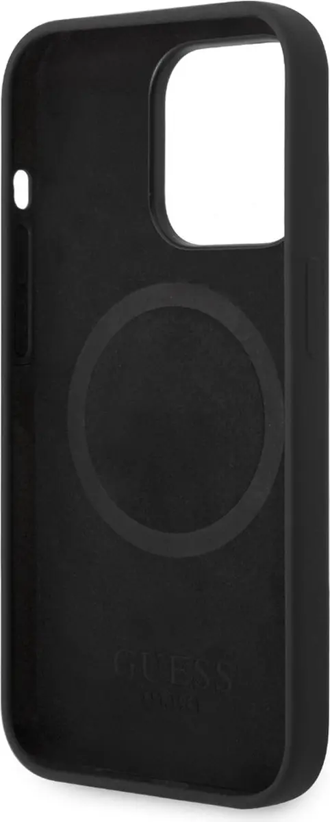 GUESS Silicone Back Case iPhone 14 Pro 6.1" - Zwart