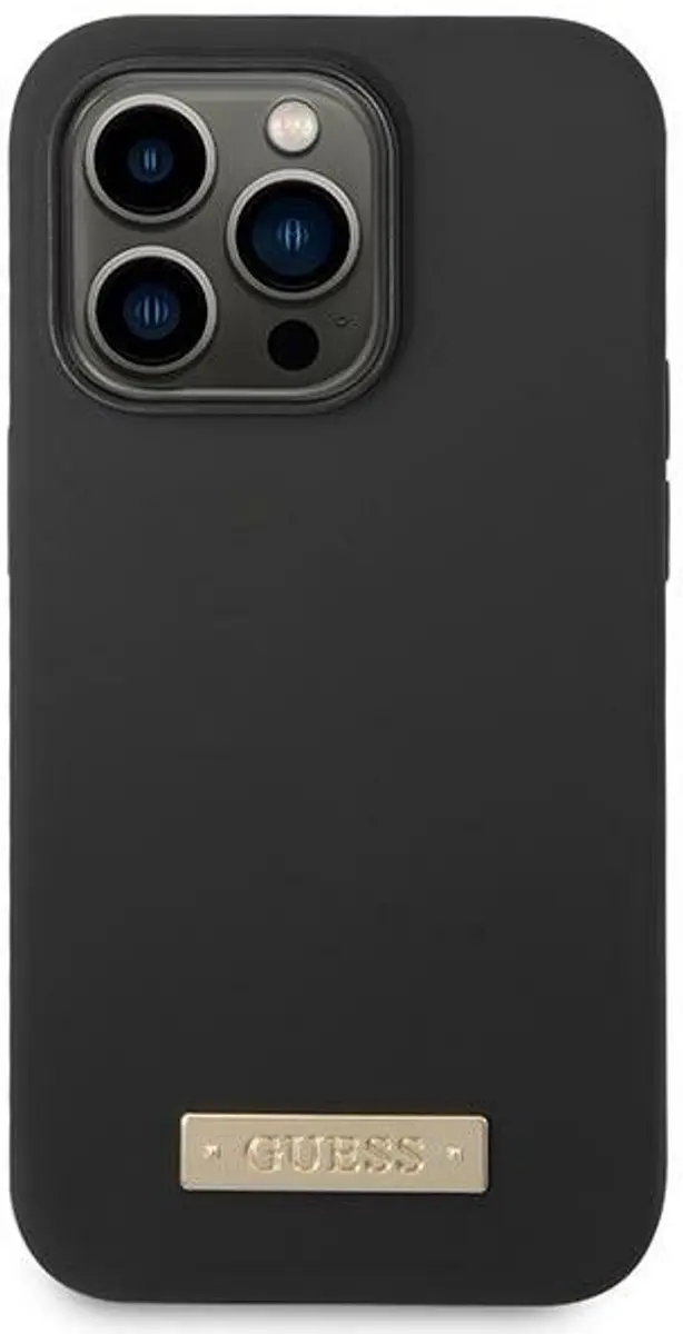 GUESS Silicone Back Case iPhone 14 Pro 6.1" - Zwart