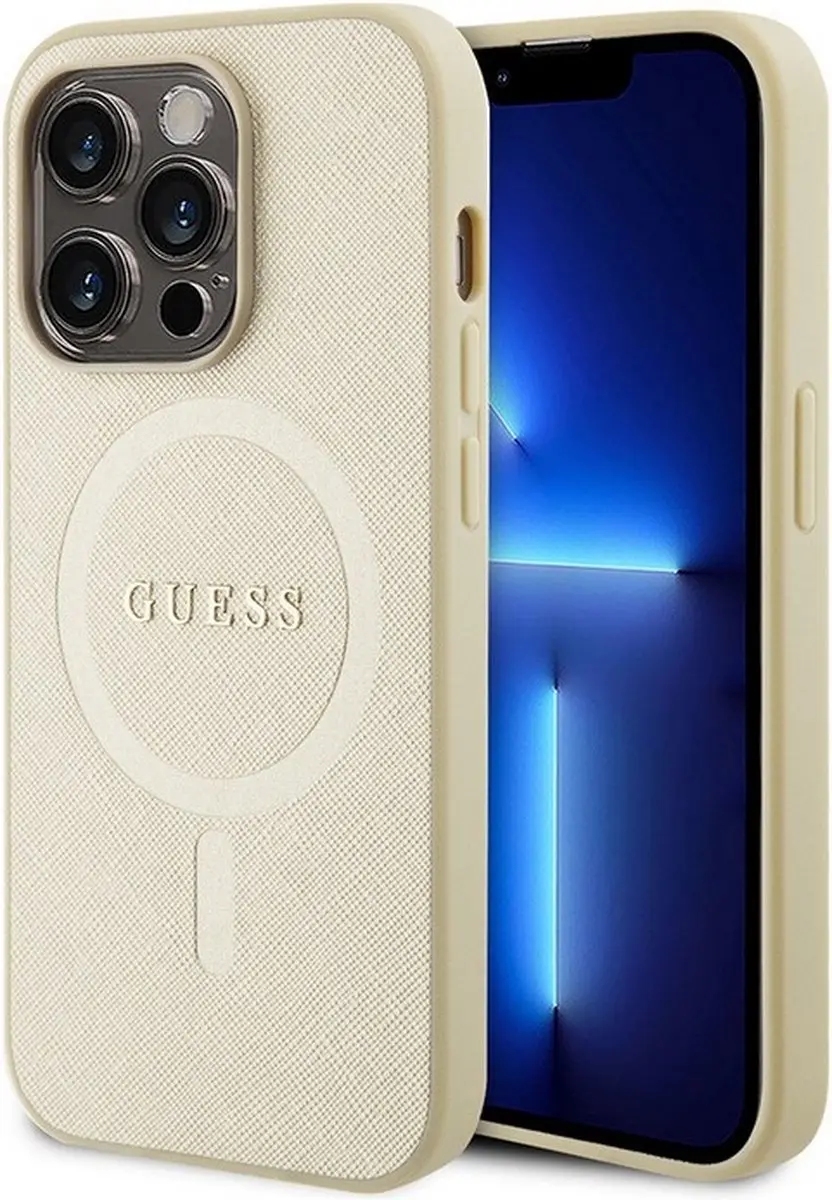 GUESS Saffiano Hoes MagSafe iPhone 15 Pro Max