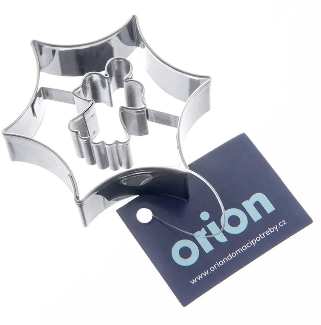 Orion Stalen Koekjesuitsteker Ster met Engeltje 5,5cm - Zilver