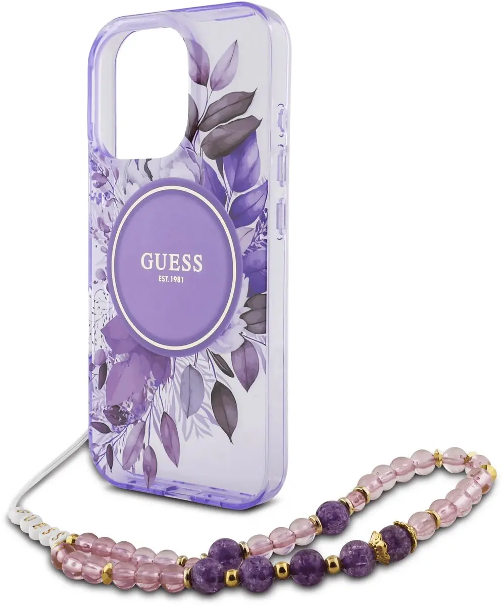 GUESS Backcover iPhone 16 Pro - Paars - Magsafe - 3666339299170 - afbeelding 6 van 6