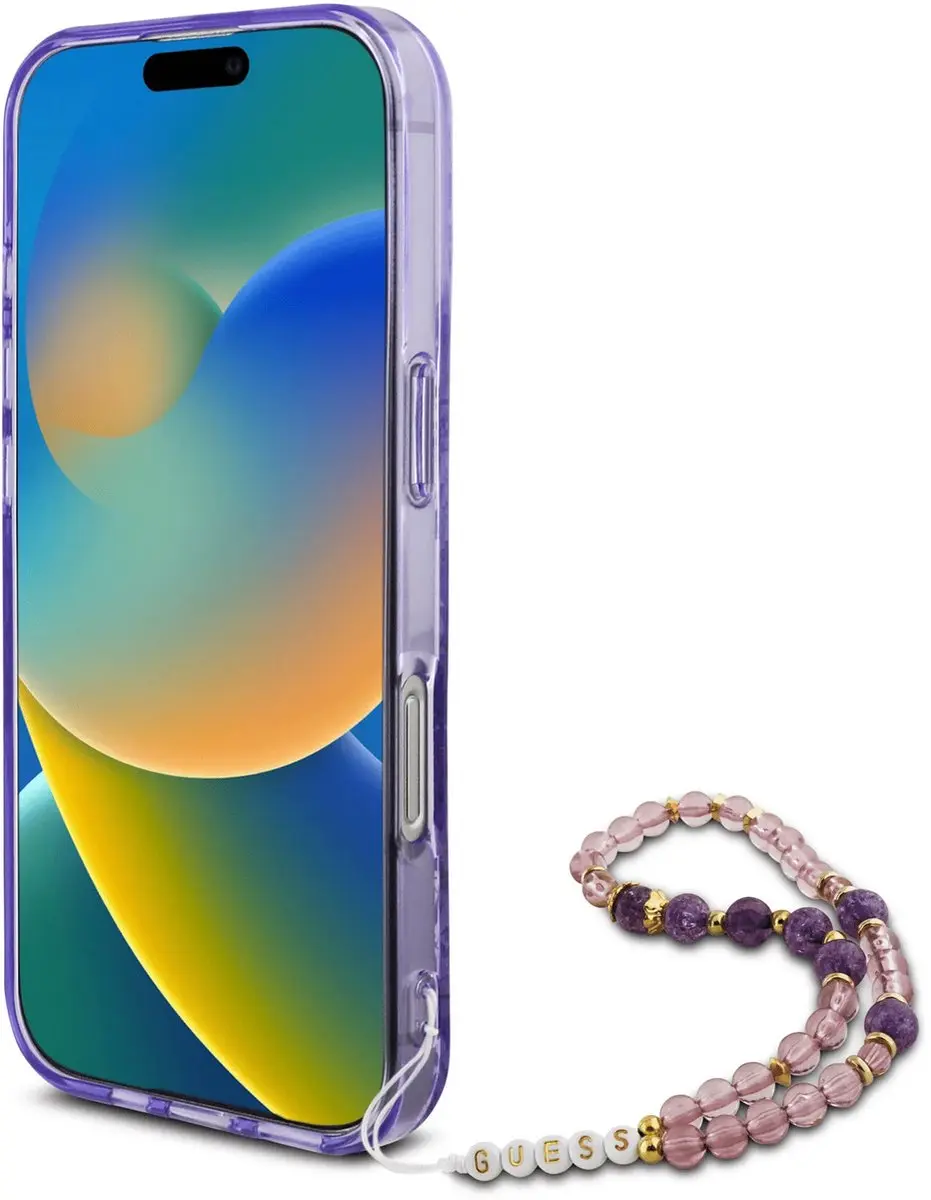 GUESS Backcover iPhone 16 Pro - Paars - Magsafe - 3666339299170