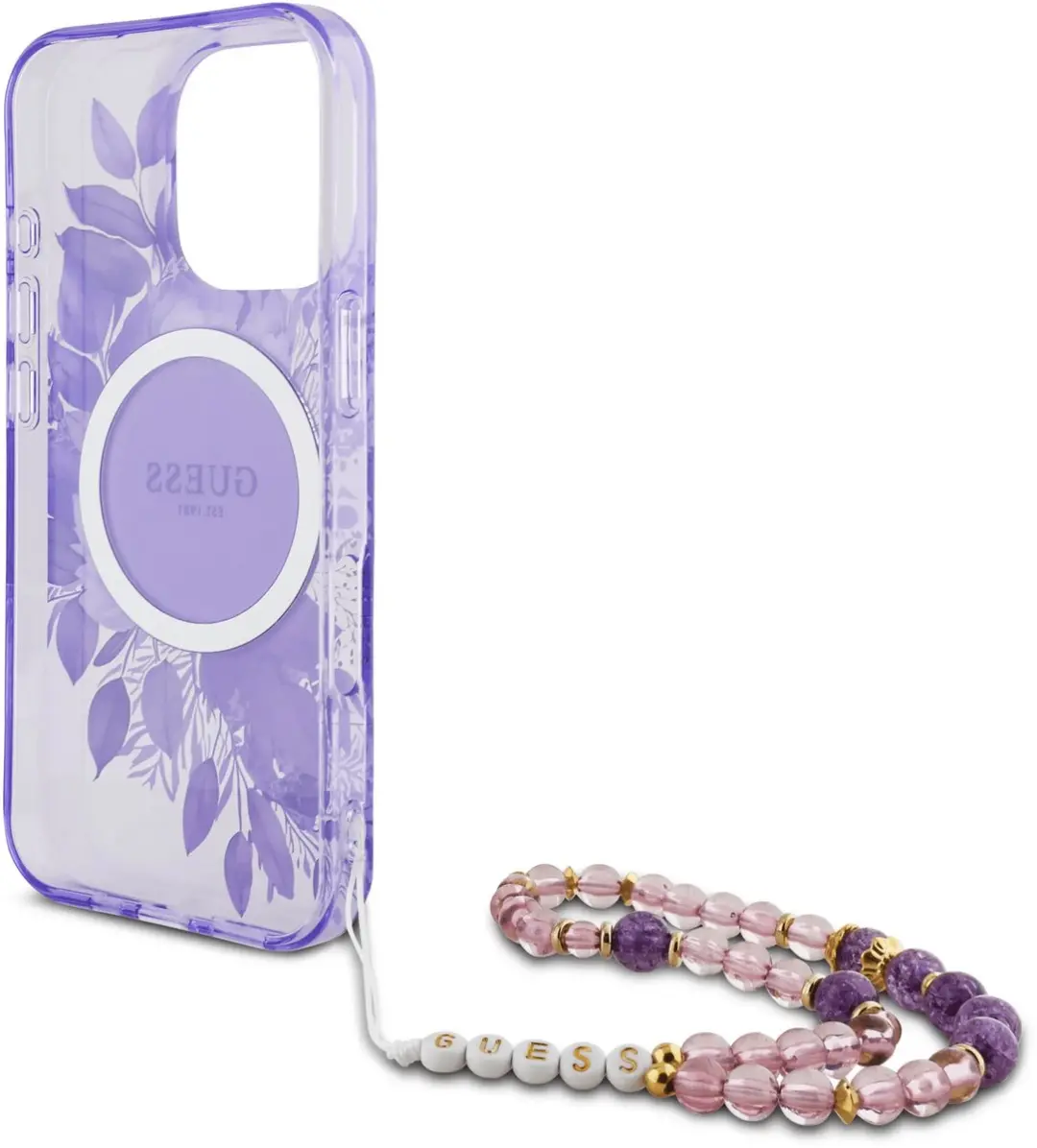 GUESS Backcover iPhone 16 Pro - Paars - Magsafe - 3666339299170