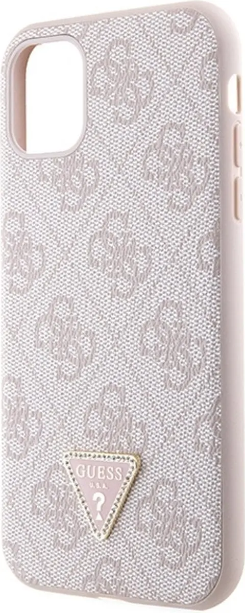 Guess 4G Triangle Crossbody Back Case - iPhone 11/XR Roze