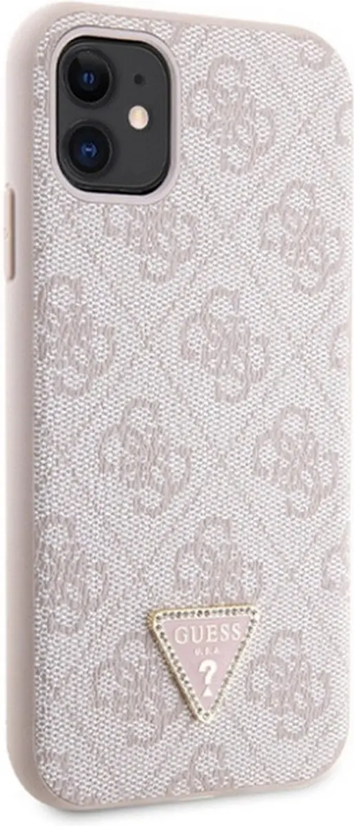 Guess 4G Triangle Crossbody Back Case - iPhone 11/XR Roze