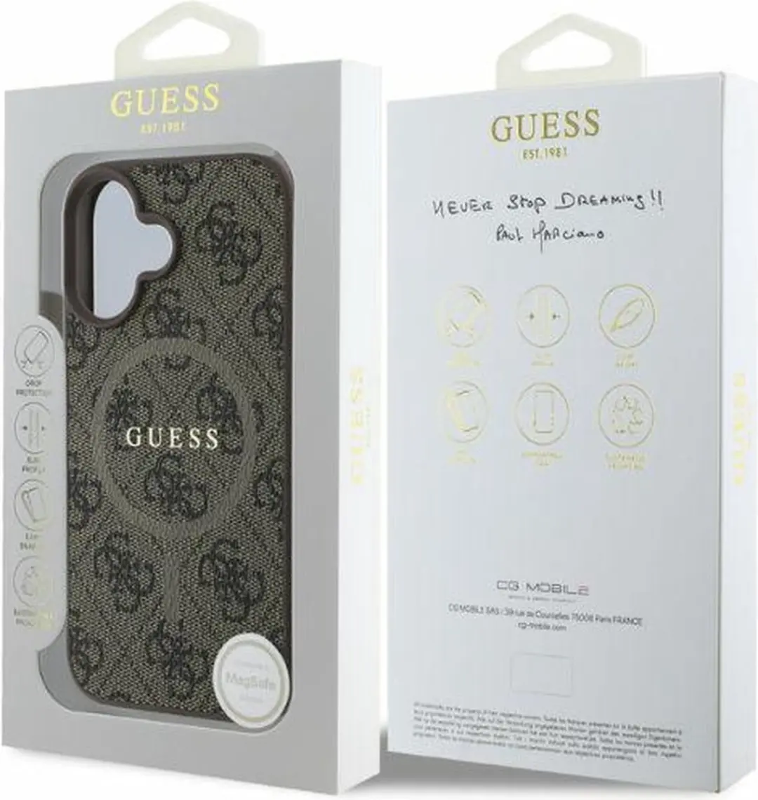GUESS 4G Ring Classic Logo Hoesje GUHMP16SG4GFRW - Bruin