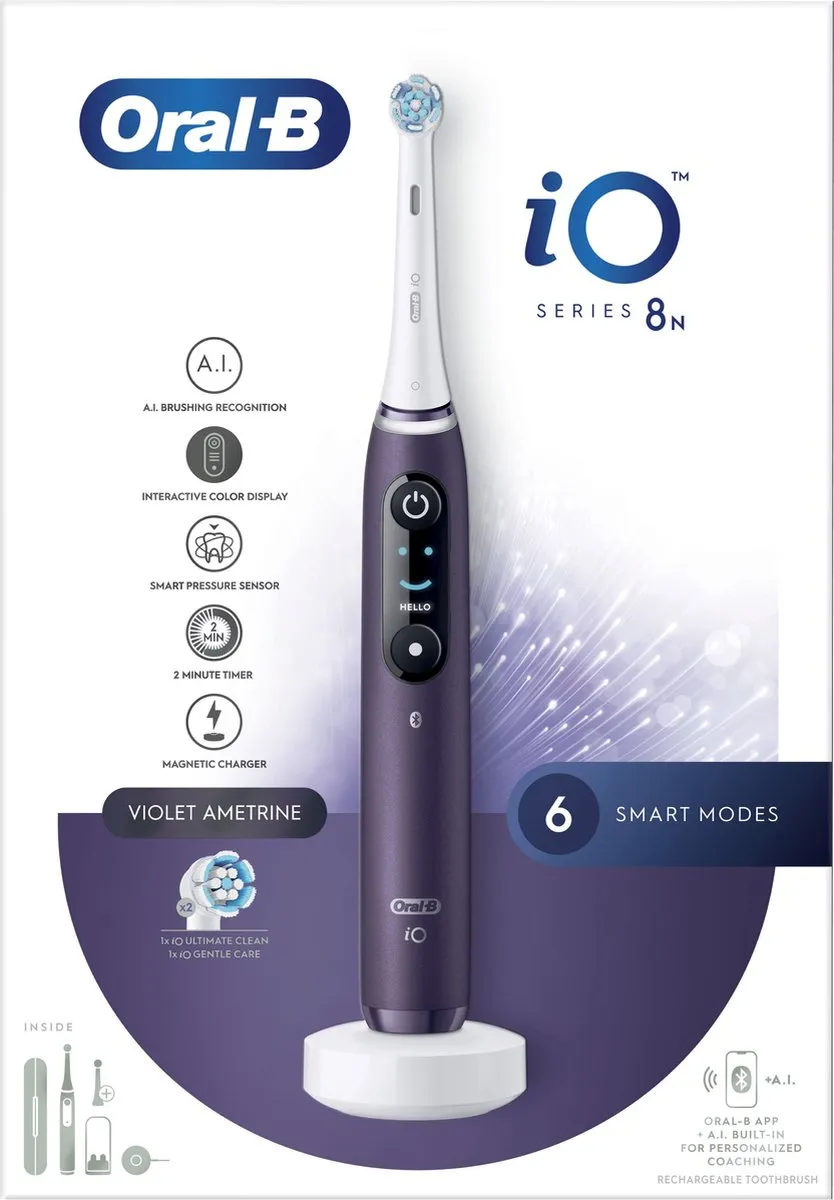 Oral-B iO 8N Elektrische Tandenborstel - Violet