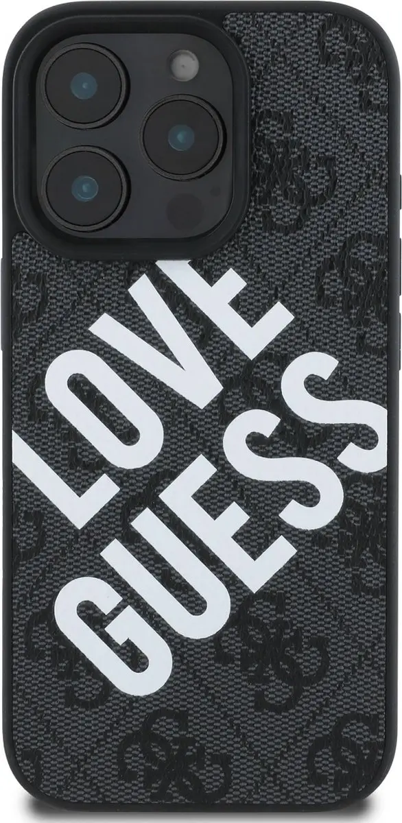 GUESS Hoesje iPhone 16 Pro MagSafe - Zwart GUHMP16LP4PLGWK