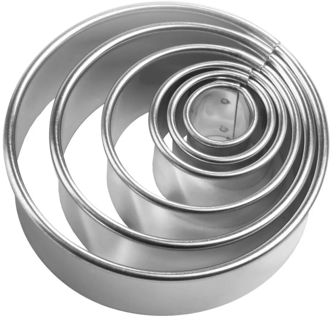 Orion Stalen Koekjesuitstekers Set 1,3-5,2cm - 5-delig