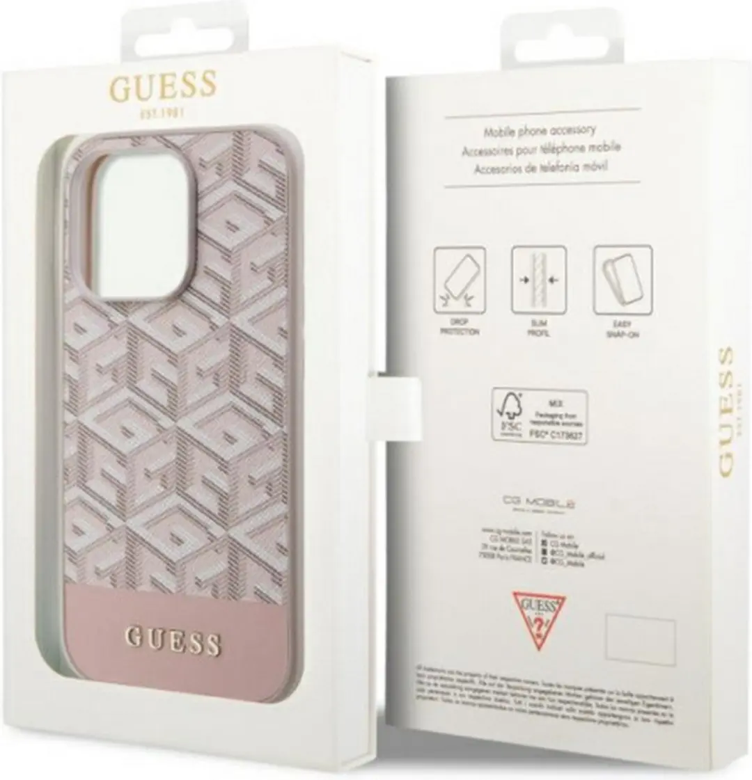 Guess G-Cube MagSafe Hoesje - iPhone 13 Pro Max - Roze
