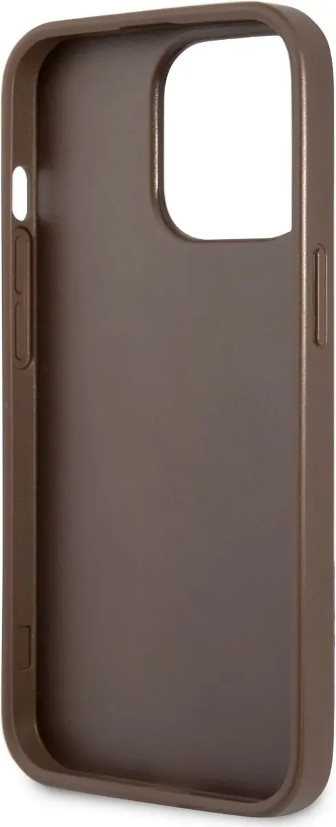 Guess 4G Printed Stripe Hoesje - iPhone 13 Pro Max - Bruin