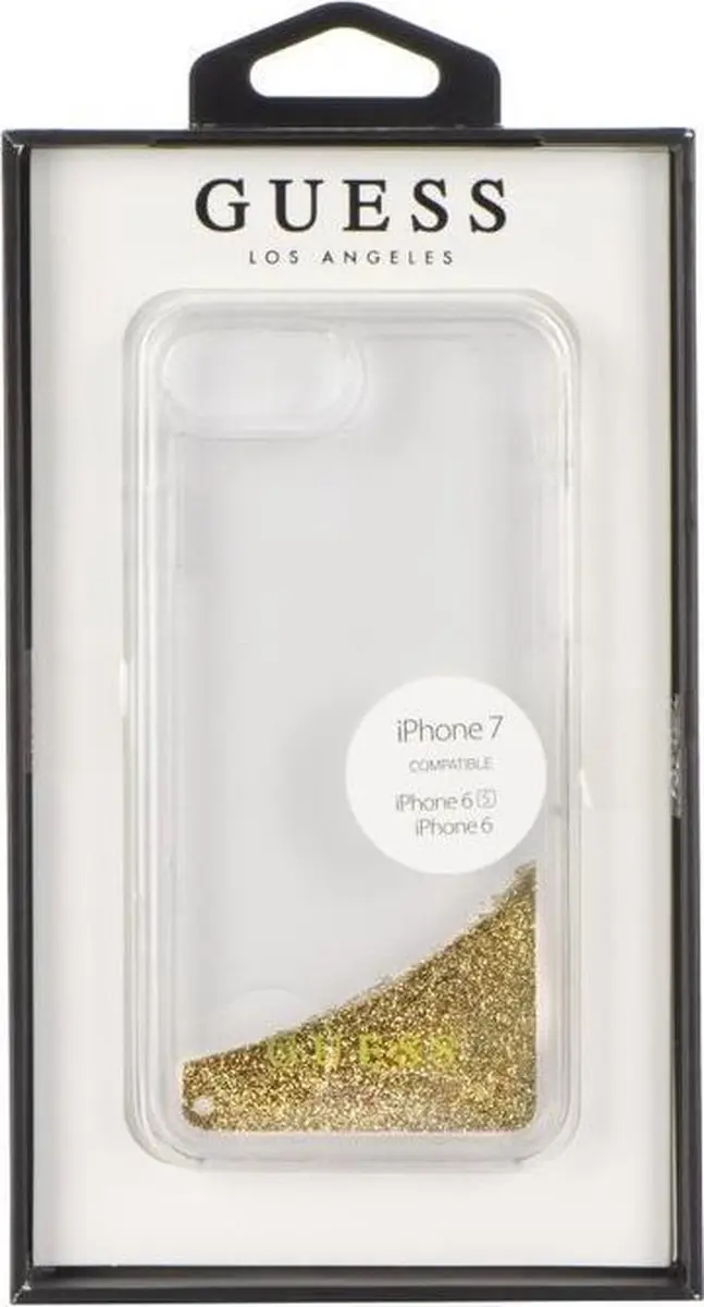 GUESS Liquid Glitter Triangle Case iPhone 7 Plus - Goud