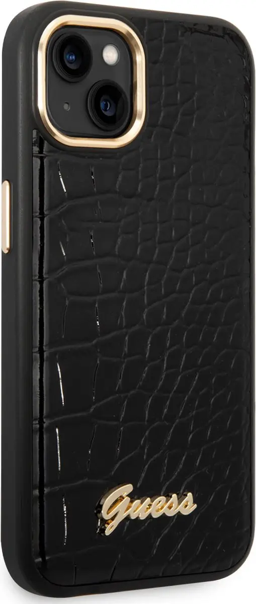 GUESS iPhone 14 Plus Telefoonhoesje PU Leer - Zwart - 3666339082857