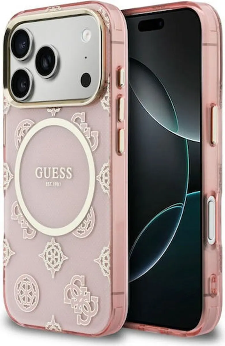 GUESS Hoesje iPhone 17 Pro Peony Hot Stamp